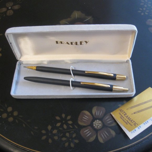 Bradley Other - Matte Black Ballpoint Pen & Pencil Set in Case